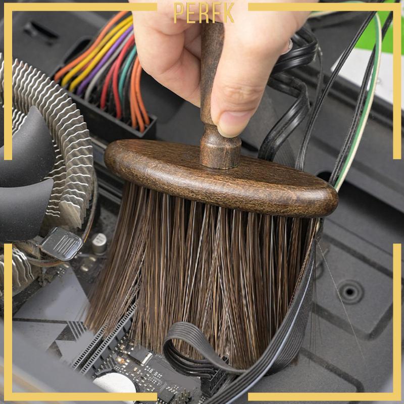 Chổi Quét Bụi Cổ Bàn Phím Máy Tính / Bàn Phím Bằng Gỗ Mềm Mại Chuyên Dụng Cho Salon Làm Đẹp