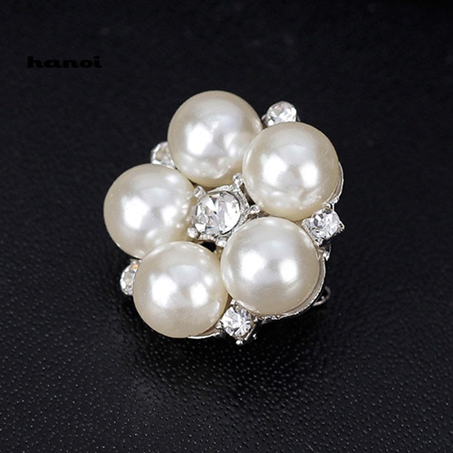 Ghim Cài Áo Hình Bông Hoa Đính Ngọc Trai Nhân Tạo Thời Trang