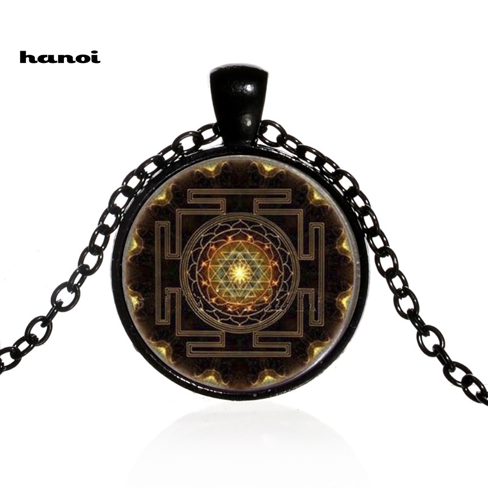 Vòng cổ Mặt Tròn Họa Tiết Mandala Thời Trang