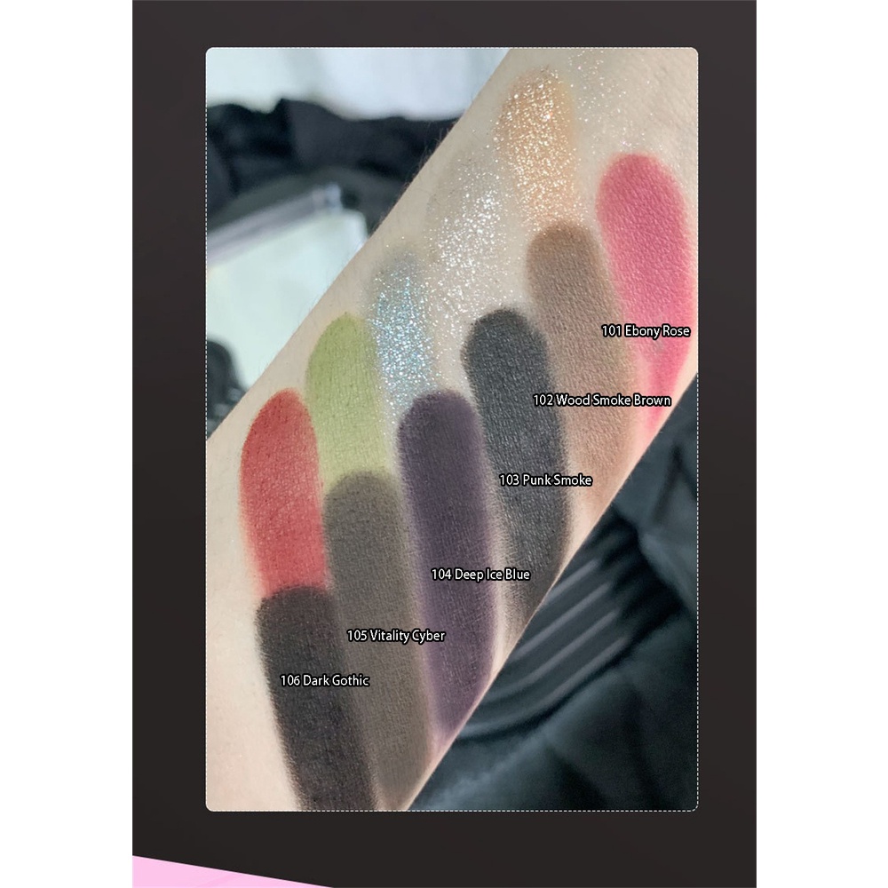 Bảng Phấn Mắt Hai Màu Lì / Nhũ Ngọc Trai Trang Điểm Mắt Khói Phong Cách Punk Cá Tính