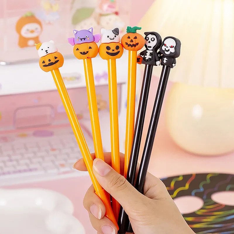 Bút Mực Gel Ngòi 0.5mm In Họa Tiết Hoạt Hình Phong Cách Halloween