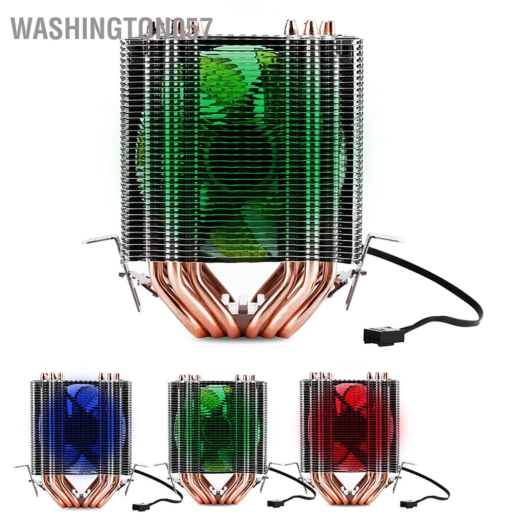 Washington057 Kiểm soát nhiệt độ Bộ làm mát CPU 6 ống dẫn Yên tĩnh 800-2200 vòng quay cho AMD/INTEL