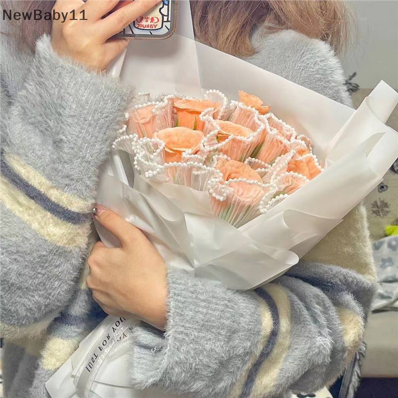 Cuộn Lưới Hoa Đính Ngọc Trai Dùng Trang Trí Bó Hoa DIY