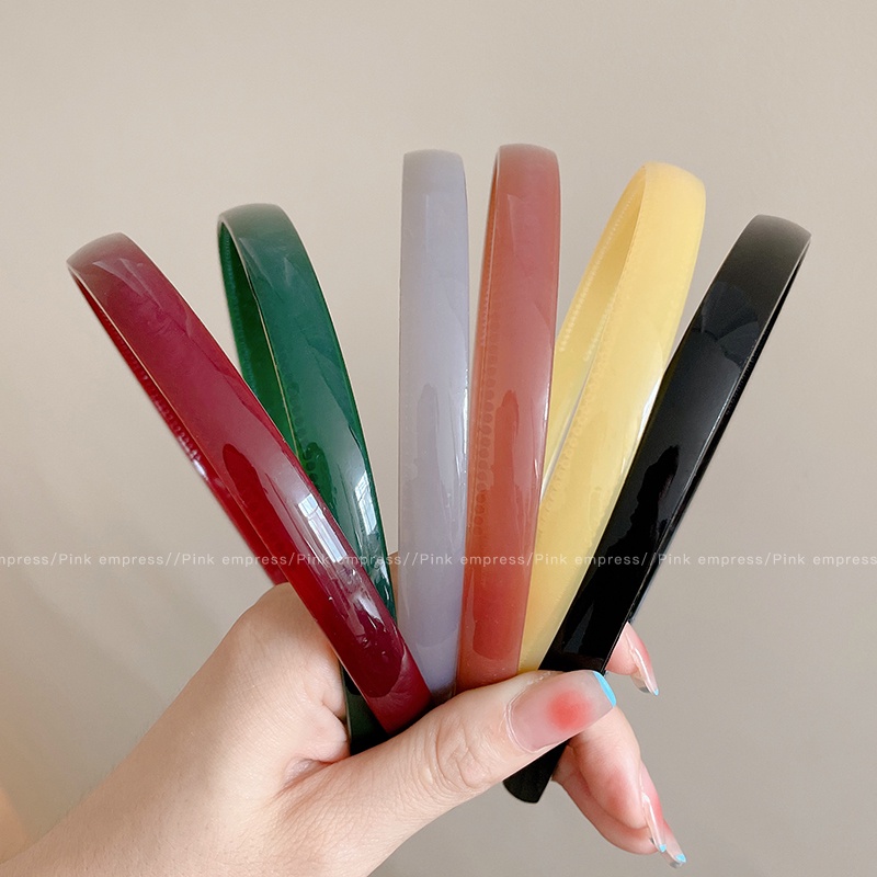 Băng Đô Cài Tóc Bằng Acrylic Màu Thạch Thời Trang Mùa Hè 2023