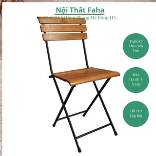 Ghế gỗ Fansipan Patio (lưng thẳng,sơn đen) - Ghế cafe - Ghế nhà hàng
