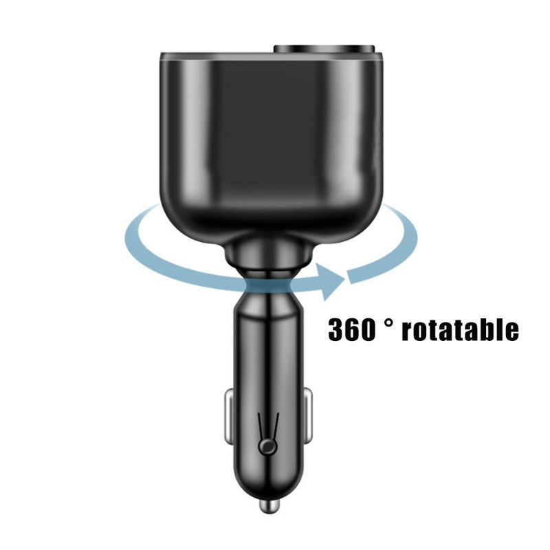 Bộ Sạc Điện Thoại / Máy Tính Bảng Đa Năng 4 Trong 1 USB Type-C 66W Có Màn Hình Hiển Thị Kỹ Thuật Số Gắn Xe Hơi