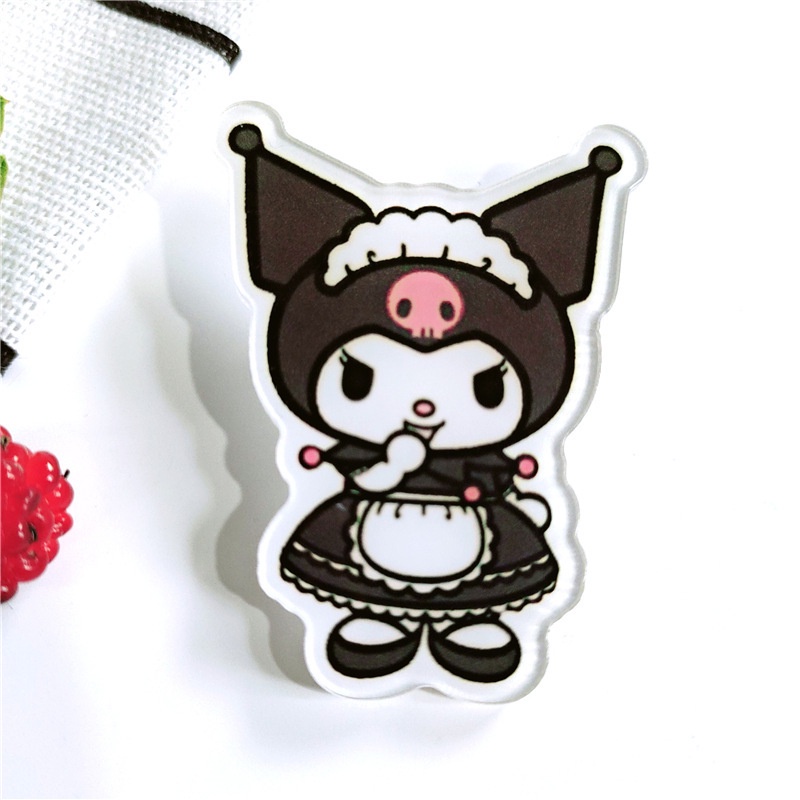 Sanrio Huy Hiệu Cài Áo Trang Trí Ba Lô Hình kuromi Dễ Thương h0045