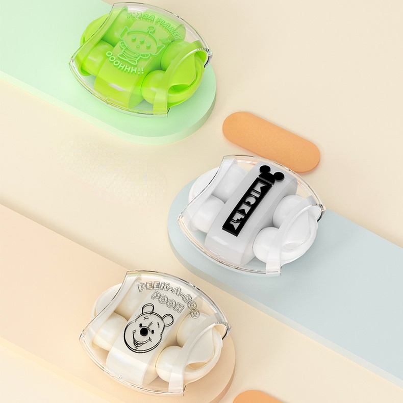 Tai Nghe Nhét Tai Không Dây Bluetooth 5.3 Xương Disney Q52 Hình Gấu Pooh Lotso Mickey Ngoài Hành Tinh Pin Âm Thanh HiFi Chất Lượng Cao