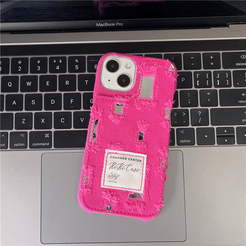 Hoạt Hình Ốp Điện Thoại denim Tráng Gương iphone15 15pro 15promax 14promax 14 14pro 13 13pro 13promax 12 12promax 12pro 11