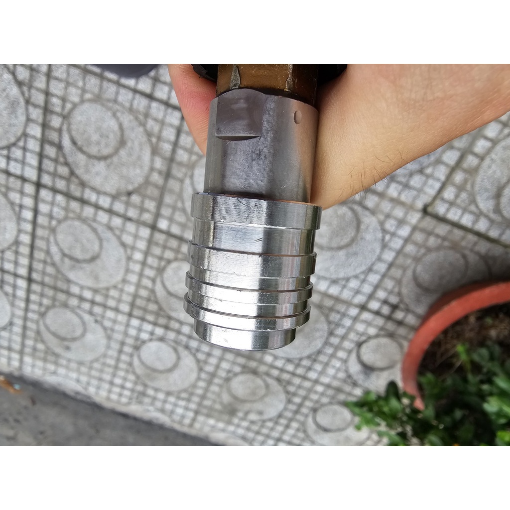 Khớp Nối Nhanh Gài Tự Động Khớp Cái 1/4 Ren Trong 14mm Full Inox Cho S.úng RỬa Xe Ren Ngoài