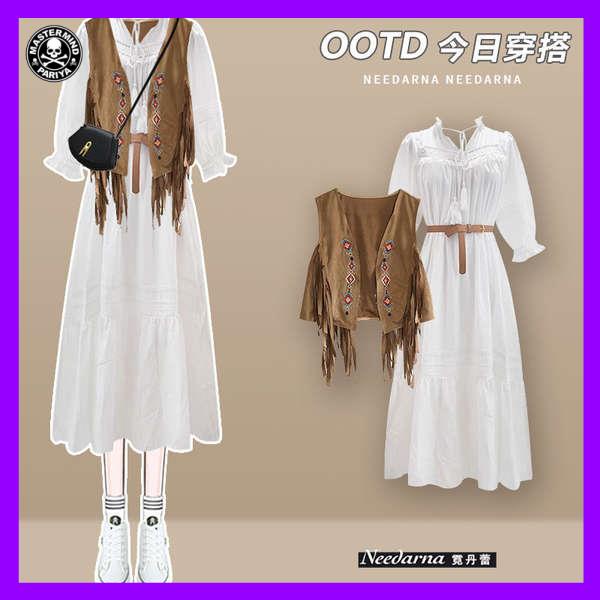Xinjiang Yunnan Đầm Trắng Phong Cách Tây Tạng Bohemian Tây Tạng Cho Nữ