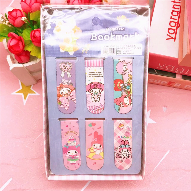 Bookmark Nam Châm Hình Cún Kuromi Cinnamon Dễ Thương