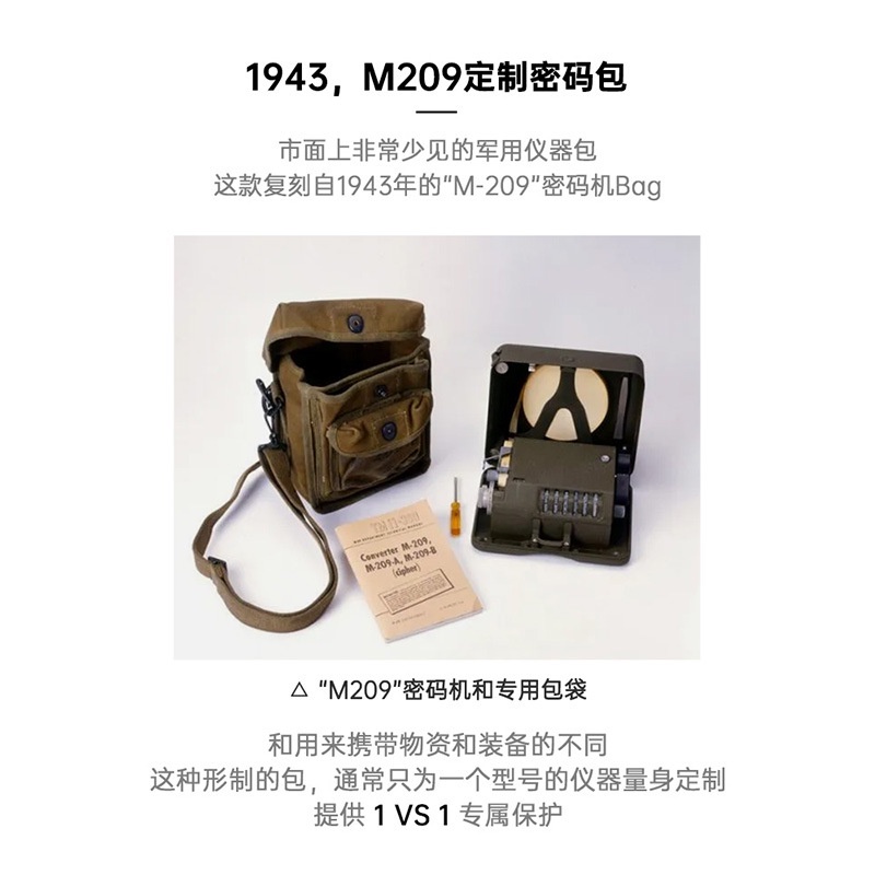 Túi Đeo Chéo Canvas M209 Chiến Thuật Có Khóa Nam Châm Phong Cách Retro Mỹ