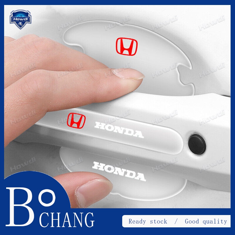 Set 4 Miếng Dán Bảo Vệ Tay Nắm Cửa Xe Hơi Honda Chống Trầy Xước