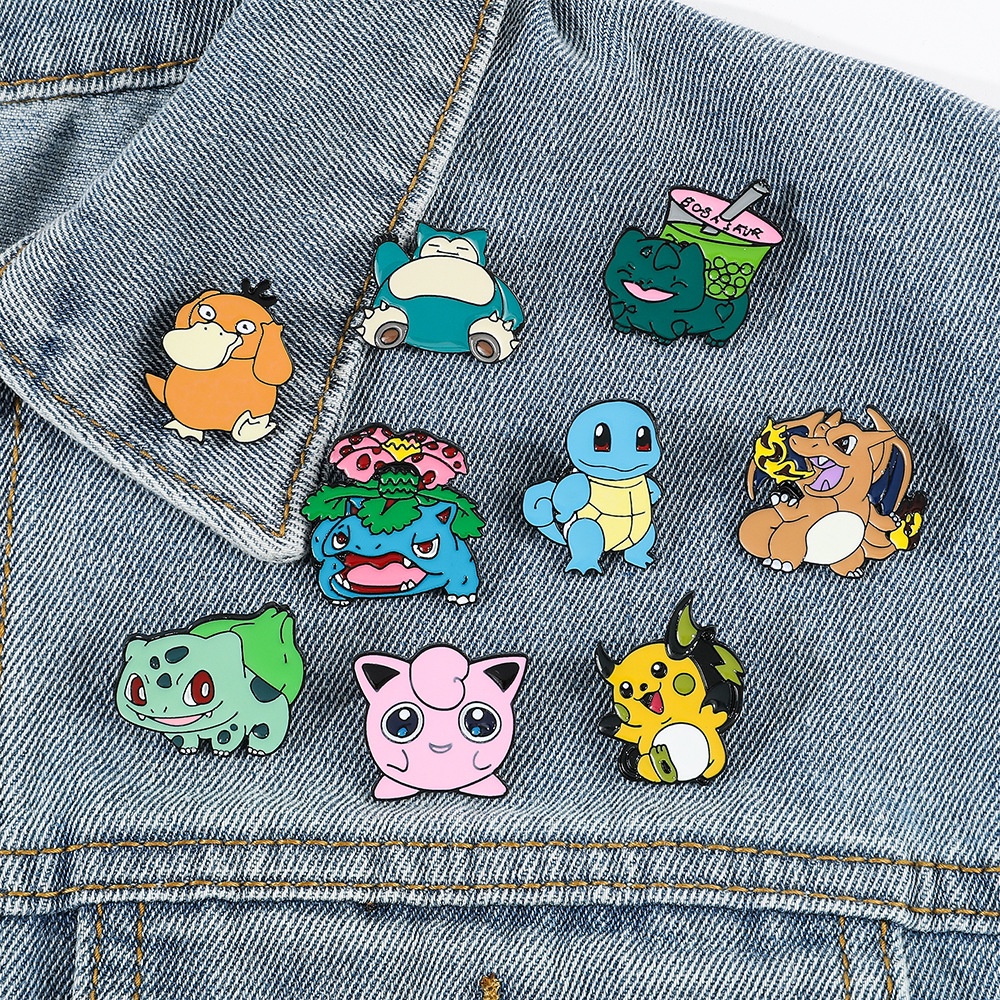 Ghim Cài Áo Họa Tiết Hoạt Hình Pokemon Độc Đáo