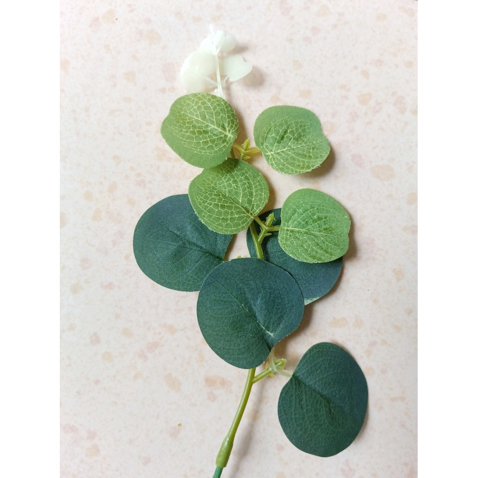 Cành lá táo VI111, cắm điểm hoa lụa, handmade, hoa lá giả trang trí