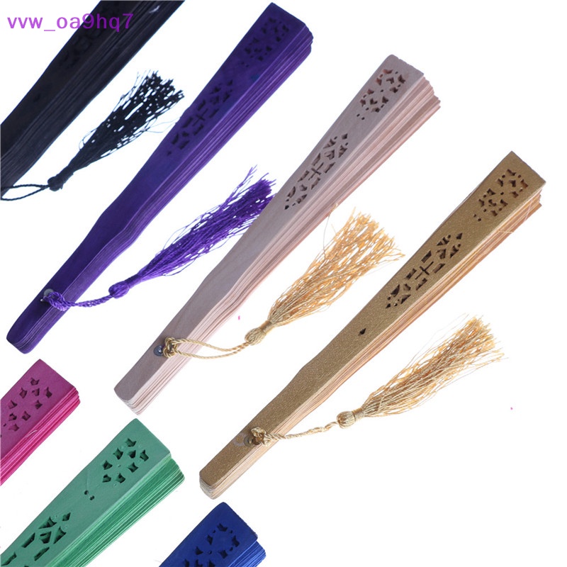 Thời Trang đám cưới tay thơm bên khắc tre gấp quạt gỗ Trung Quốc