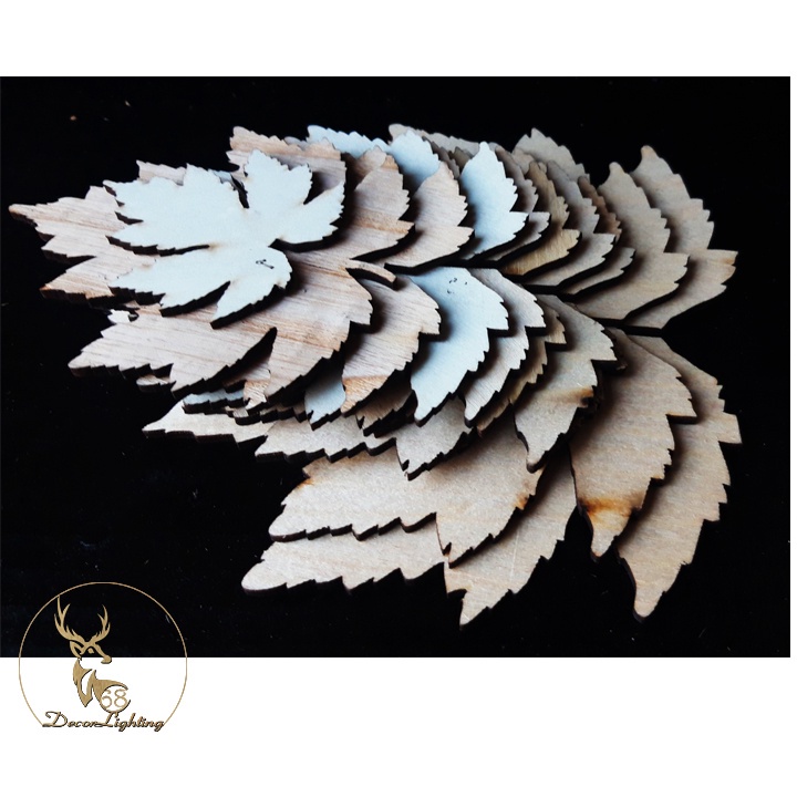 Lá phong bằng gỗ dùng decor trang trí tường KG0941