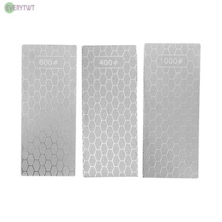 ⭐24H SHIPING ⭐Sharpener Sharpener Plate Stone Kit Set 3PCS Diamond 400/600/1000 Grit