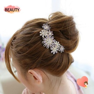 Trâm cài tóc hình bông hoa đính đá nhiều màu sắc xinh xắn cho nữ