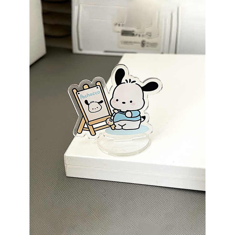 Sanrio Kuromi Pochacco Stand-up Photocard Kẹp Dễ Thương Note Clip Thẻ Kẹp Cố Định Mini Acrylic Standee Máy Tính Để Bàn Đồ Trang Trí ICECUBES
