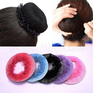 Lưới búi tóc màu đen trơn dễ thương dành cho bé gái