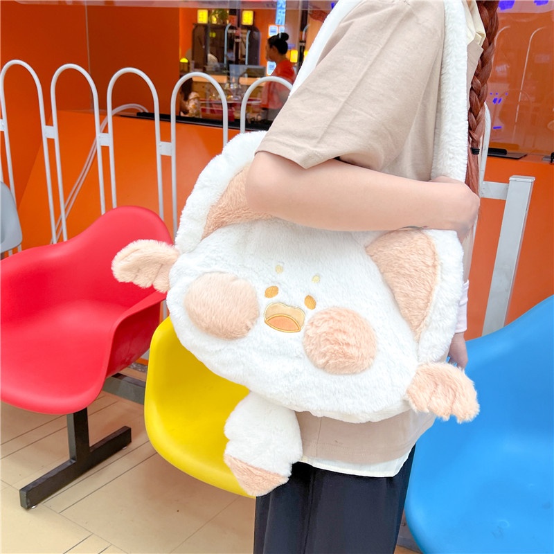 Túi Tote Đeo Vai Bằng Vải Bông Dễ Thương Di Động Cho Nữ----BAGFUL