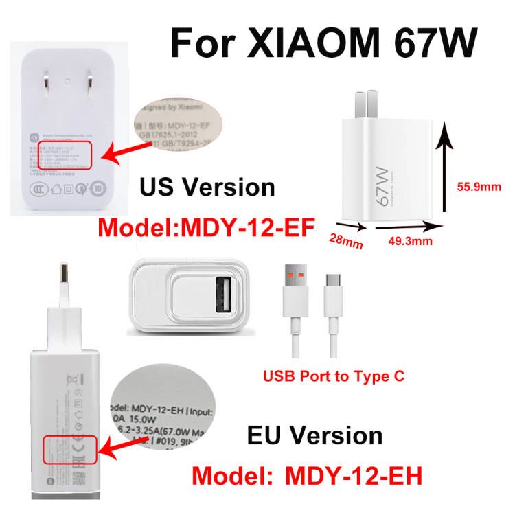 Bộ phụ kiện bảo vệ củ sạc và cáp sạc cho XIAOMI 67W  33W redmi note 12 / 11 / 11 pro / 12 pro / 13 / pro / k60 / k50 MDY-11-EZ / MDY-14-E / MDY-12-EH