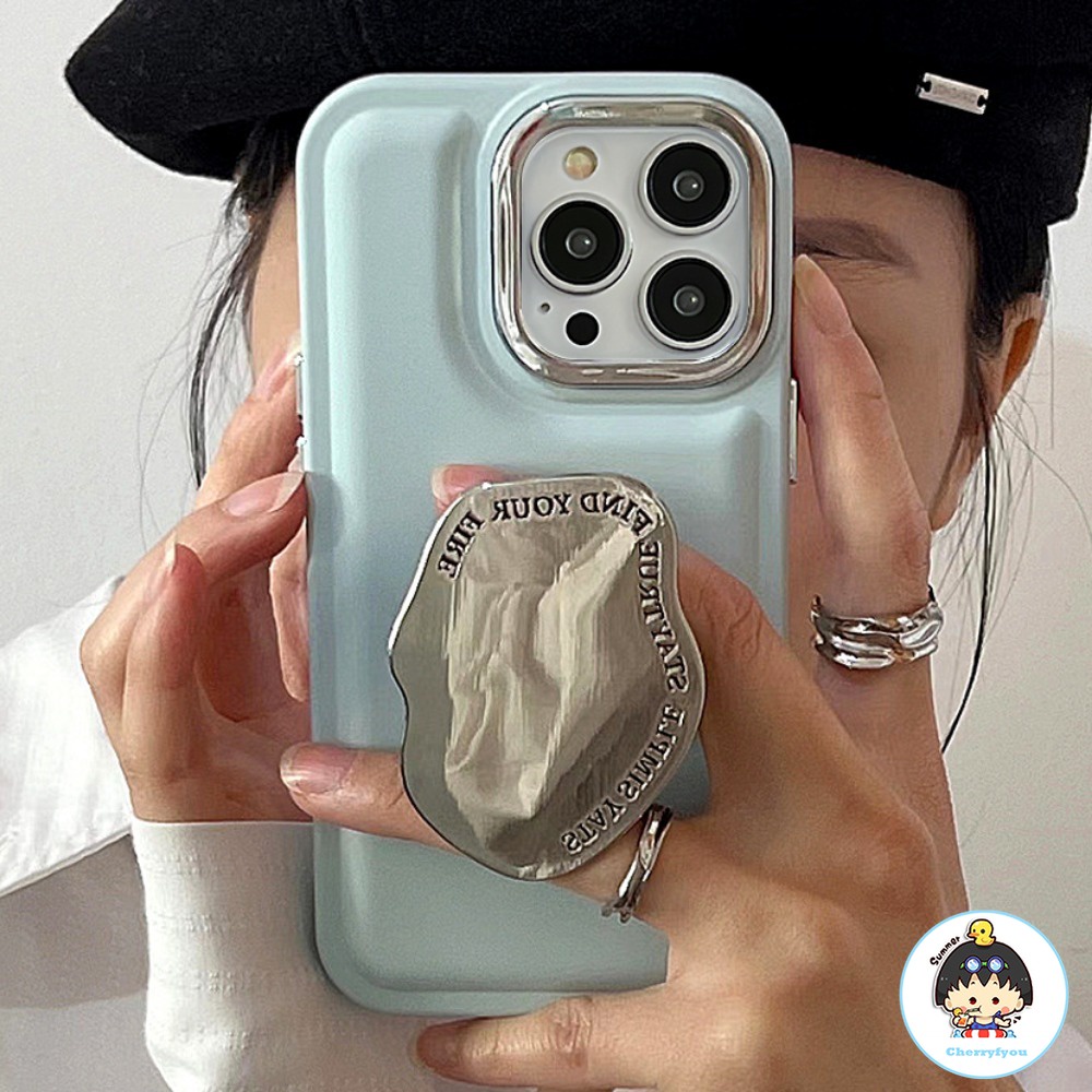 Ốp Điện Thoại TPU Mềm Có Túi Khí Chống Rơi Mạ Điện Màu Trơn Đơn Giản Cho IPhone 14 13 12 11 Pro Max X XR 8 7 Plus