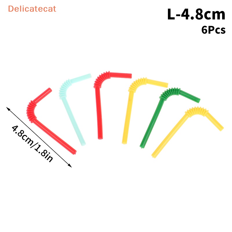 Set 6 Ống Hút Mini 1: 12 1: 6 Dành Cho Nhà Búp Bê