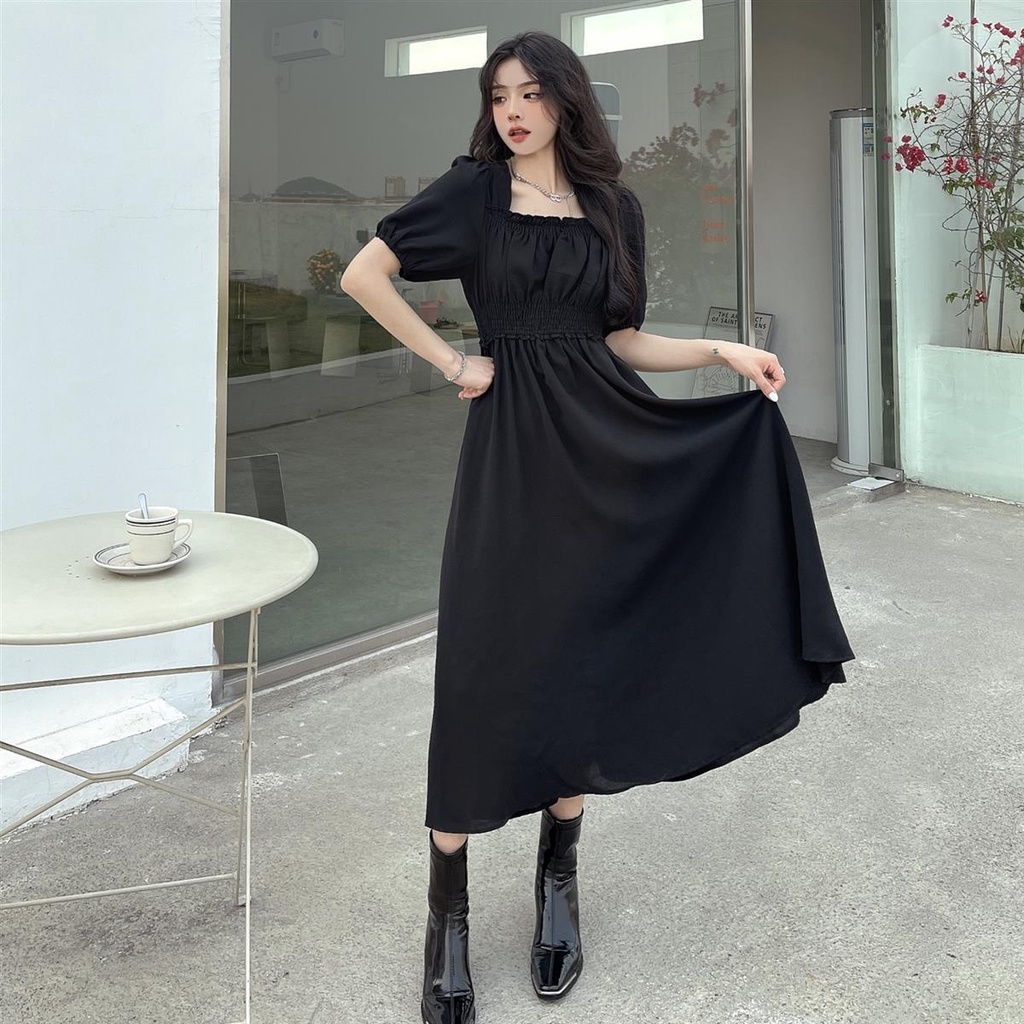 Đầm Chiffon Mỏng Dáng Dài Che Bụng Phối Dây Rút Thời Trang Mùa Hè Hàng Mới 2023 3xl Dành Cho Bạn Nữ