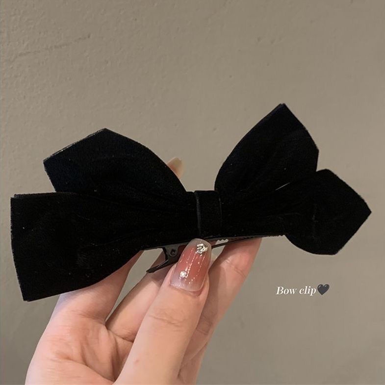 Kẹp Tóc Nơ Bằng Nhung Thời Trang Dành Cho Nữ