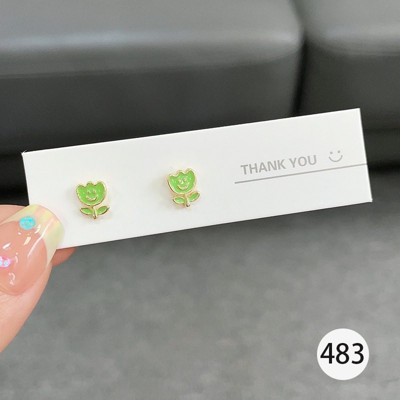 Bông Tai Mạ Bạc 925 Kiểu Dáng Đơn Giản Thời Trang Dành Cho Nữ