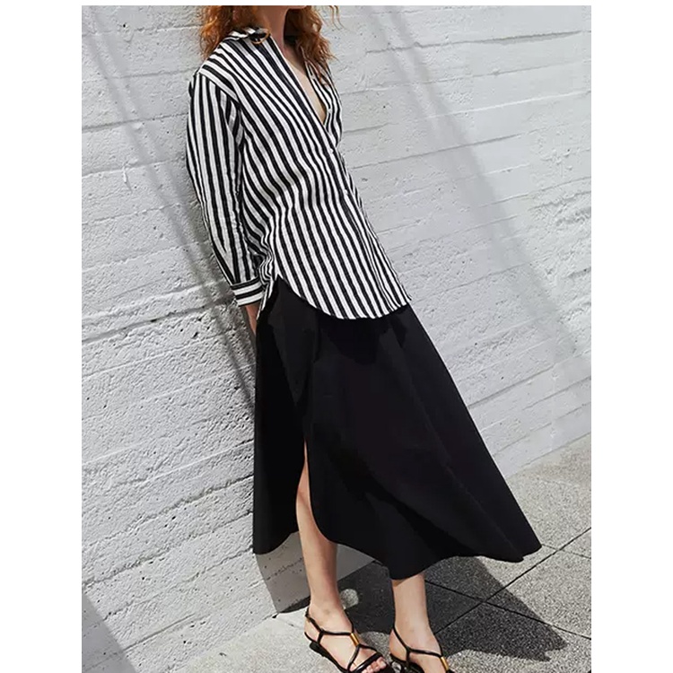 Áo Sơ Mi Dài Tay Dáng Rộng Hoa Văn Kẻ Sọc Thời Trang Zara5107704