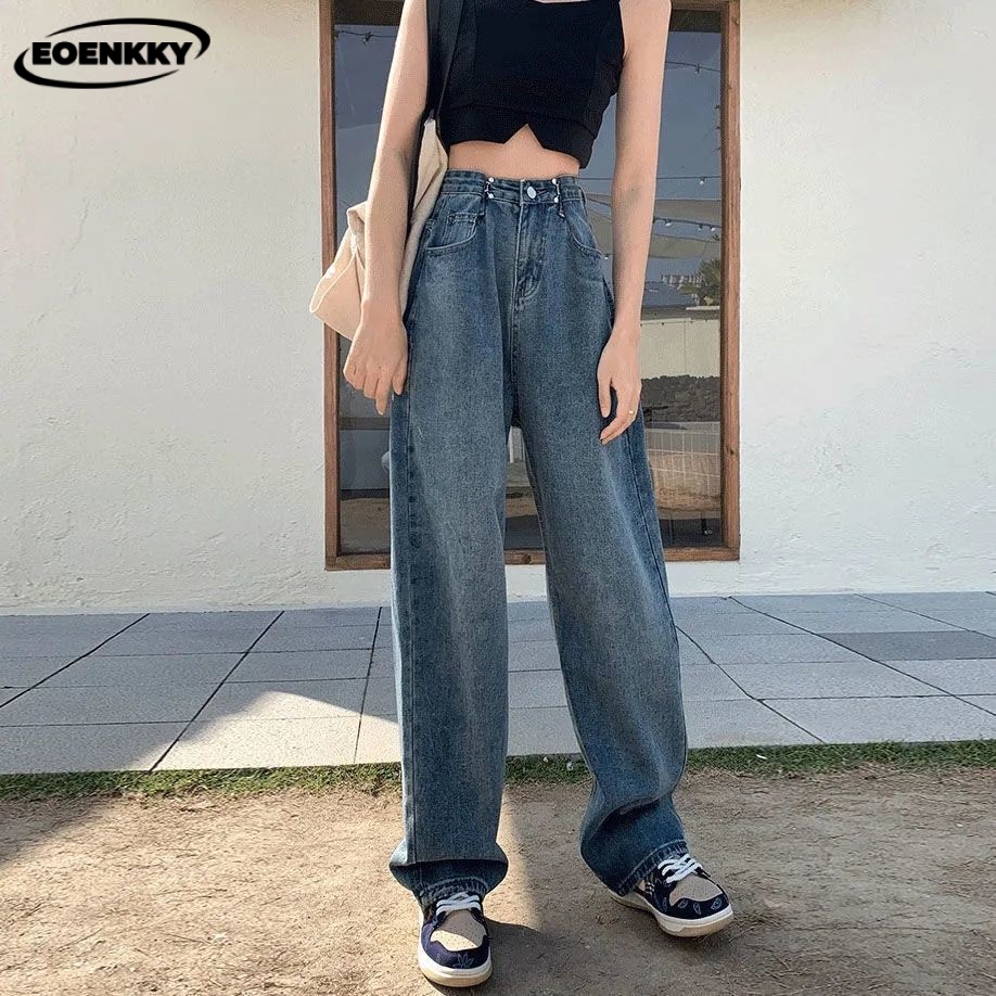 EOENKKY quần ống rộng quần nữ jean Stylish Cái mới High quality Thanh lịch Thời trang Thời trang Chic ins A27L05Q 37Z230915