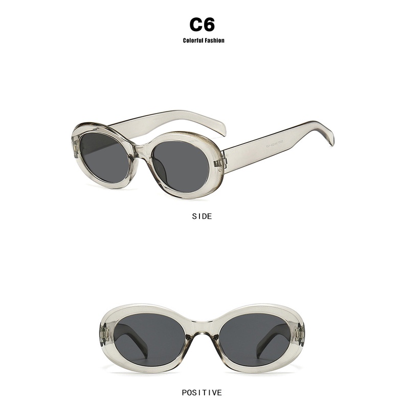 Kính Mát Gọng Oval Phong Cách Retro Thời Trang Cho Nữ