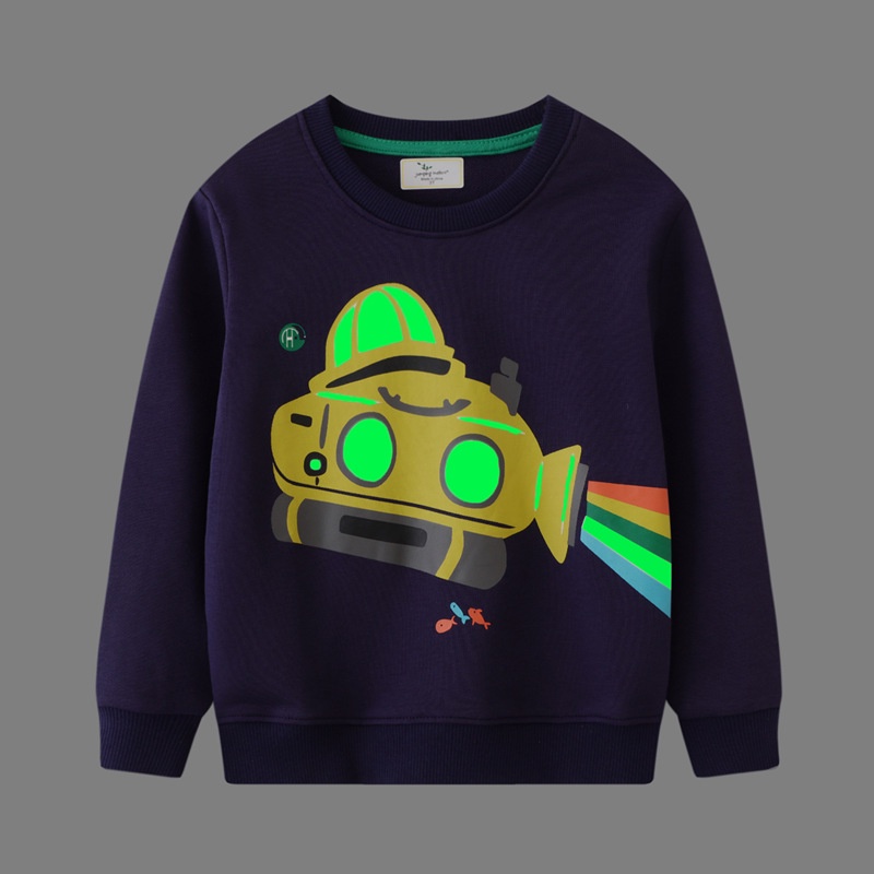 Áo Sweater Tay Dài In Hình Khủng Long / Kỳ Lân Thời Trang Mùa Thu Cho Bé Trai