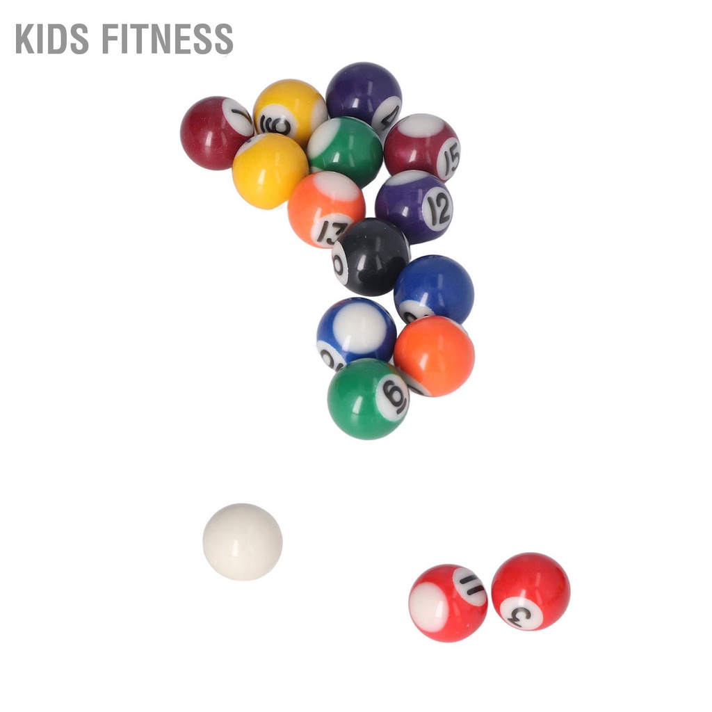 KidsFitness 25Mm Mini Bi-a Bóng Hoàn Chỉnh 16 Bi Bộ Phong Cách Nhựa Bàn Phụ Kiện