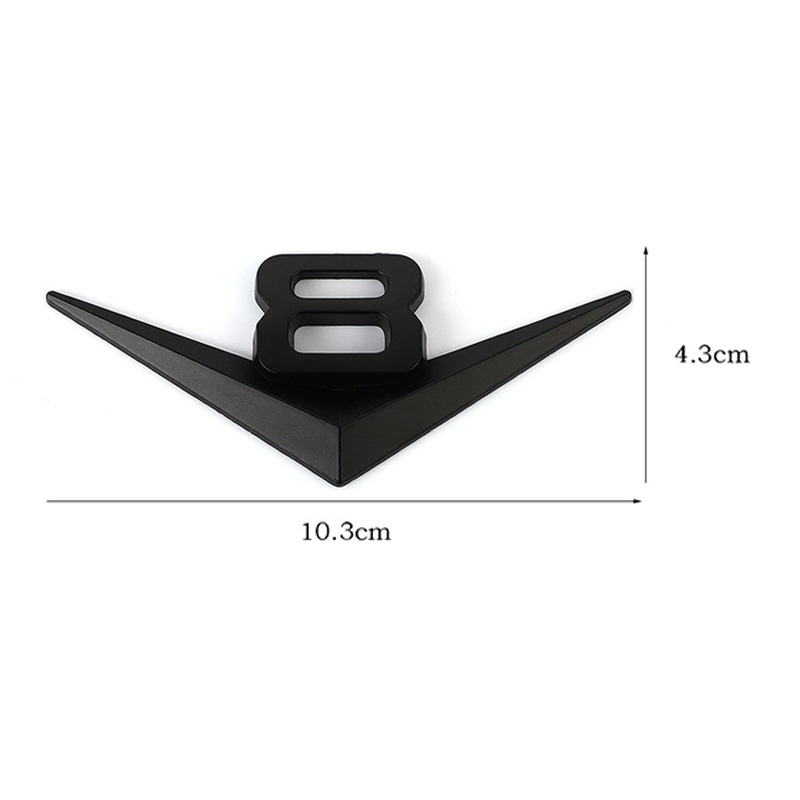 Miếng Dán Logo V8 Trang Trí Xe Hơi Mercedes Benz Mazda 3bl Bmw F30 Changan V7 Alsvin