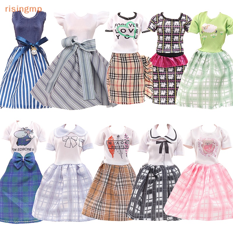 1 Bộ Đầm / Váy Ngắn Thời Trang Mùa Hè Cho Búp Bê Dài 30cm