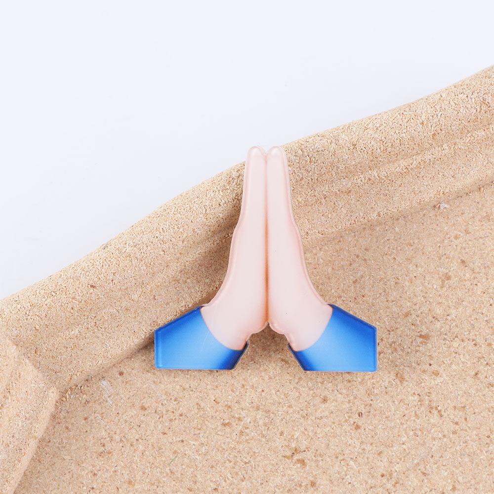 Bluevelvet Kẹp Tóc acrylic Hình Biểu Cảm Khuôn Mặt Giận Dữ Cho Nữ