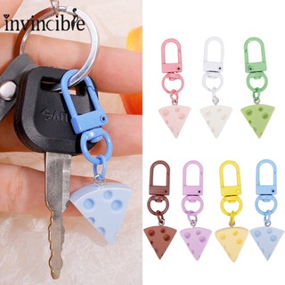 Móc khóa hình phô mai mini nhiều màu đáng yêu