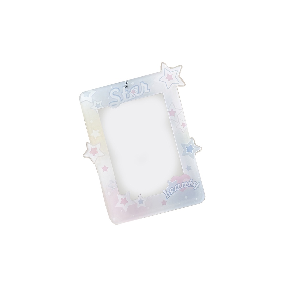 Card sleeve display holder photo protection case mặt dây chuyền phim hoạt hình ngọt ngào dễ thương keychain