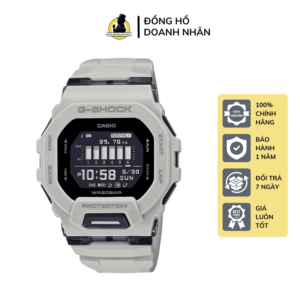 Đồng Hồ Nam Casio G-Shock GBD-200UU-9A Màu Trắng Kính Khoáng Size 46mm Chống Nước Bảo Hành 1 Năm Tại Đồng Hồ Doanh Nhân