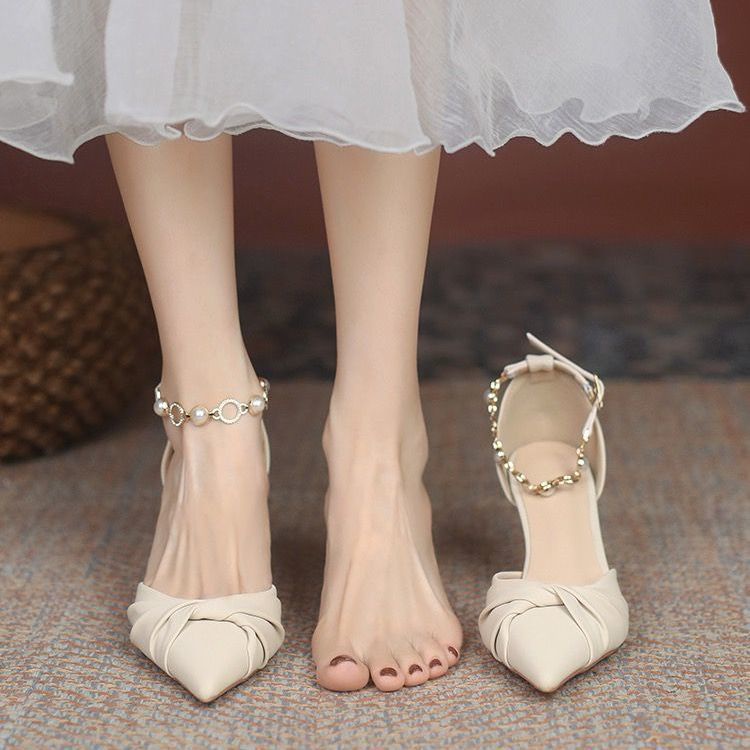 Aès Giày Cao Gót Mũi Nhọn GIÀY SANDAL Thời Trang Mới 2023 Cho Nữ B24G0I8 34Z230821