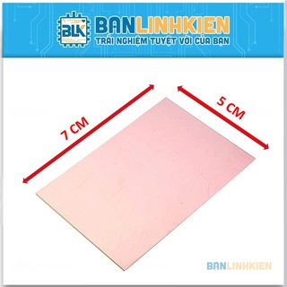 Phíp đồng fr4 1.6mm 5x7cm 1 mặt