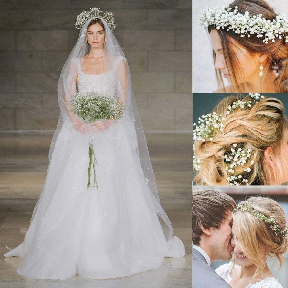 5 cái 108 đầu 52 cm trẻ sơ sinh trắng hơi thở nhân tạo gypsophila hoa bó hoa cho đám cưới trang trí sinh nhật vườn nhà hoa giả