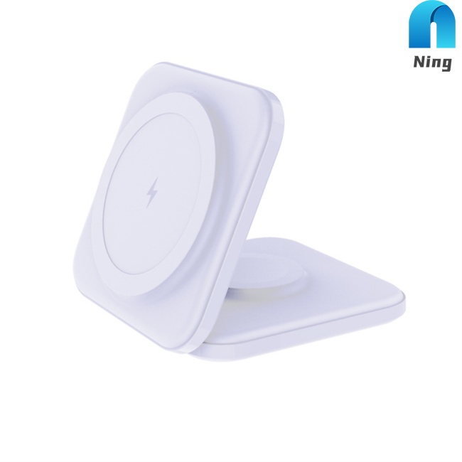 Đế Sạc Không Dây 2 Trong 1 Có Nam Châm Cho Điện Thoại / Đồng Hồ