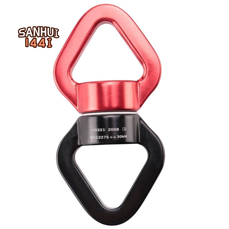 Bộ liên kết xoay bánh xe đa năng ngoài trời trục xoay 360-độ 3000 kg lực kéo leo lên trên không võng yoga vòng xoay vòng quay đầu nối vòng đa năng đỏ & đen
