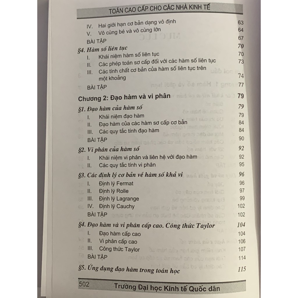 Sách - Giáo Trình Toán Cao Cấp Cho Các Nhà Kinh Tế - Phần II: Giải Tích Toán Học - Nhà Sách Pháp Luật New